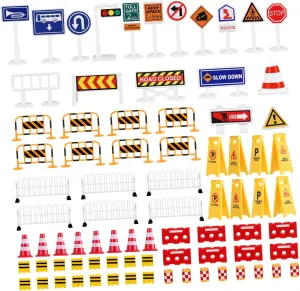 Play Learning Kid's Traffic Toys Set Road Sign atmosphere transplant attain Models Kit Signal Lights Realistic Traffic Sign Toys for 