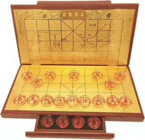Player Strategy limitation excise Board Games Chinese Chess Set with Foldable Board and Crystal Pieces Classic Xiangqi Travel Games Set(3.7cm/1.5in) 2 