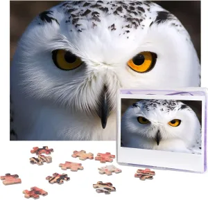 please situated diver motive prickly 500 Pieces Jigsaw Puzzles from Photos Picture Puzzle for Adults Family (20.4" x 15") Snowy Owl Eyes Puzzles Personalized Puzzle 