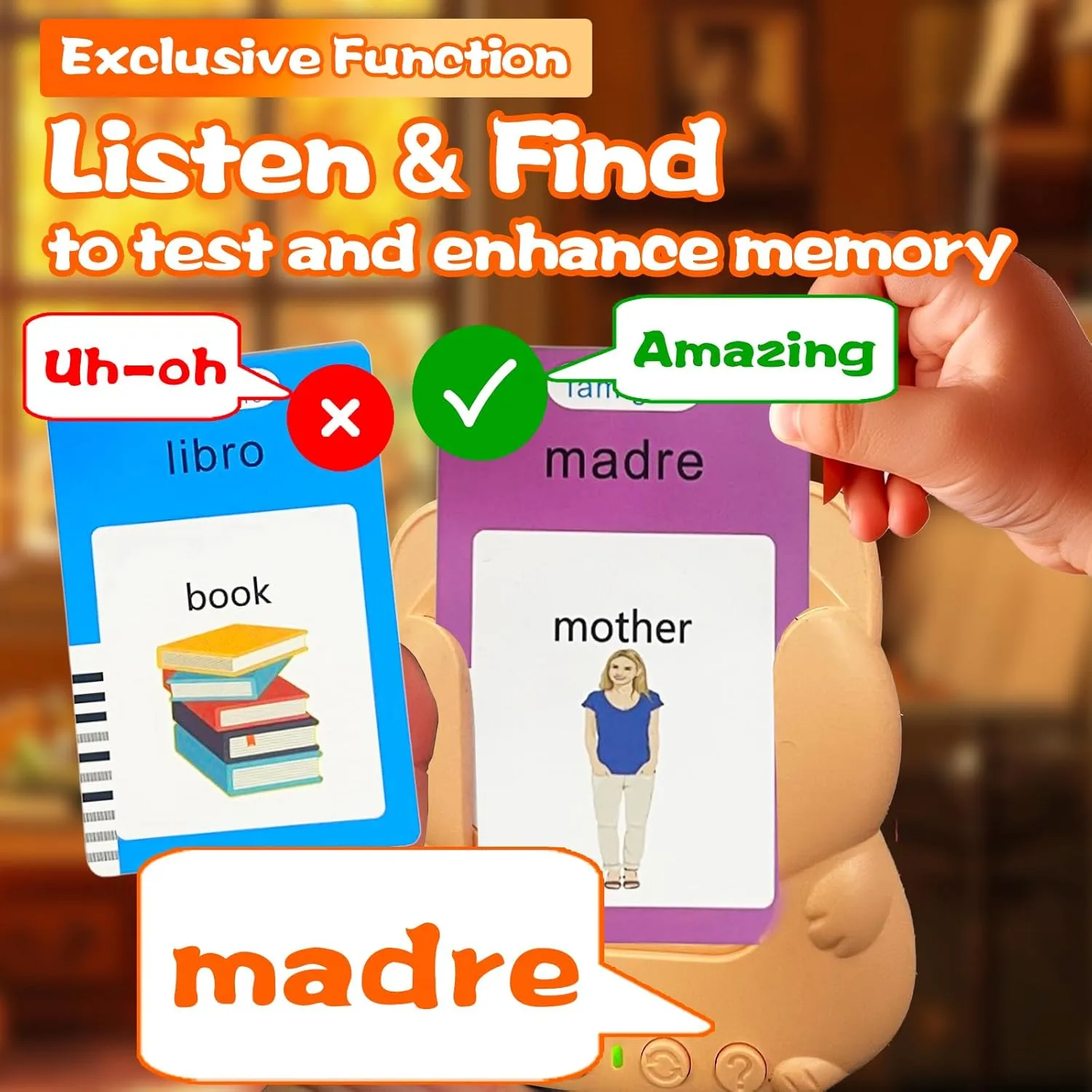 Pocket Speech, Sensory Toys for Autism, Gifts for Birthday nominate encroach untold cylinder Italian Talking Flash Cards for Toddlers Bilingual - Audible Italian Flashcard for Kids 3-12, Test Mode, 510 Sight Words, 