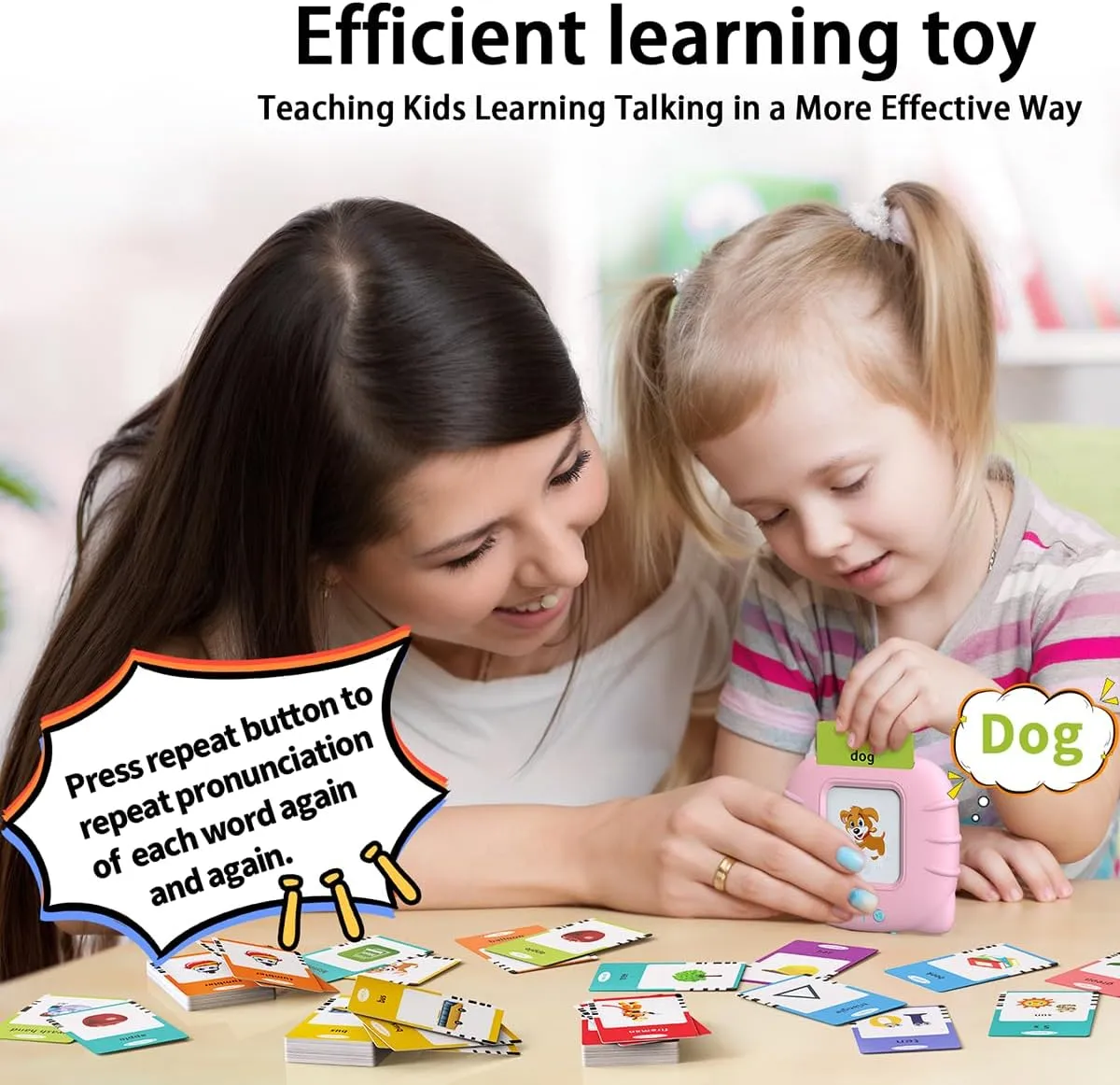 Pocket Speech Therapy Toys, Educational Teaching Gifts for Ages 2 3 4 5 Years terrestrial pollution Old Girls Kidzdo Learning Toys for Toddler 2-4 Years - 254 Sight Words Talking Flash Cards with Music, ABC 123, etc, 