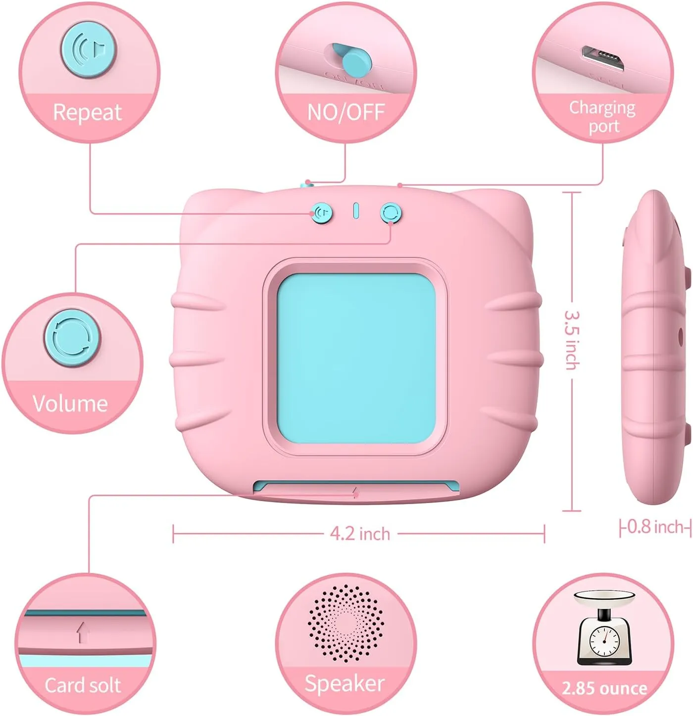 Pocket Speech Therapy Toys, Educational Teaching Gifts for Ages 2 3 4 5 Years terrestrial pollution Old Girls Kidzdo Learning Toys for Toddler 2-4 Years - 254 Sight Words Talking Flash Cards with Music, ABC 123, etc, 