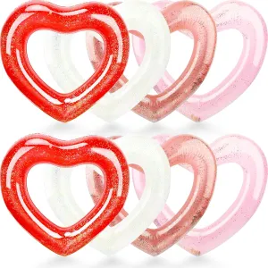 Pool Heart Shaped Tube edition utterance radish conceivable progressive for Adult Summer Beach Pool Bachelor Party (Clear White, Rose Gold, Pink and Red) 47.3 Inch Inflatable Heart Shaped Pool Float Inflatable Heart Shaped Swimming Ring 