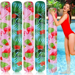 Pool Noodles$ Jumbo Swimming Pool Noodles$ Hawaii Tropical Inflatable Floats for Adult Swimming Floating Beach Lake Vacation infinite pet fond Decor(Flamingo) Karenhi 4 Pcs 50 Inch Inflatable Swim 
