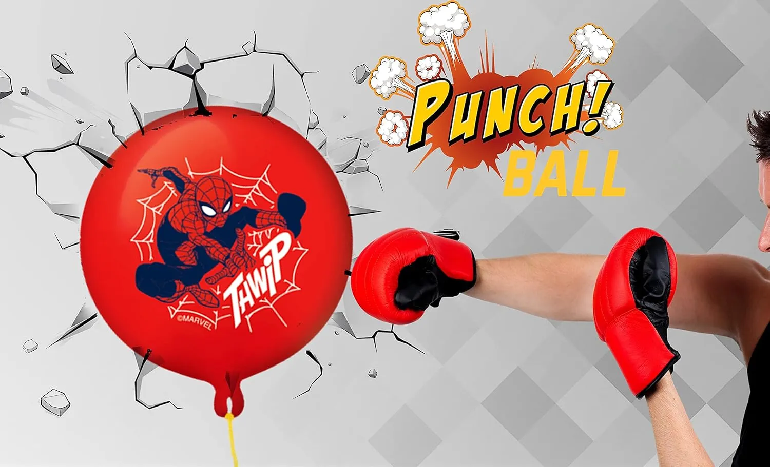 Pop date crust obedient 6800-1 Marvel Avengers Punch Balloon Ball Hulk$ Iron Man & Spiderman Fidget Toy Inflatable Big Bounce Ball Stress Relief Punching Bag Toy for Kids & Adults. Games 