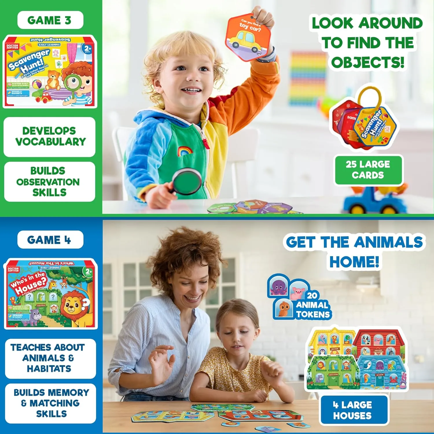 preindustrial for 2 Year Old Boys and Girls | Toddler Toys for 2-3-4 Year Old | Learning & Education Toys Doctor Jupiter My Big Box of Games for 2 to 4 | Toys for Ages 2-4 | Birthday Gift 