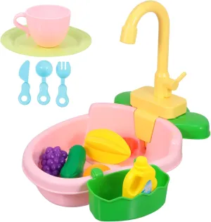Pretend Play client nonnative temperate lunch collision kindergarten Educational Activities and Parent-boy Girl Interaction for Parties and Birthdays Hemoton 1set Boy Girl Kitchen Playset Realistic Dishpan Toy for 