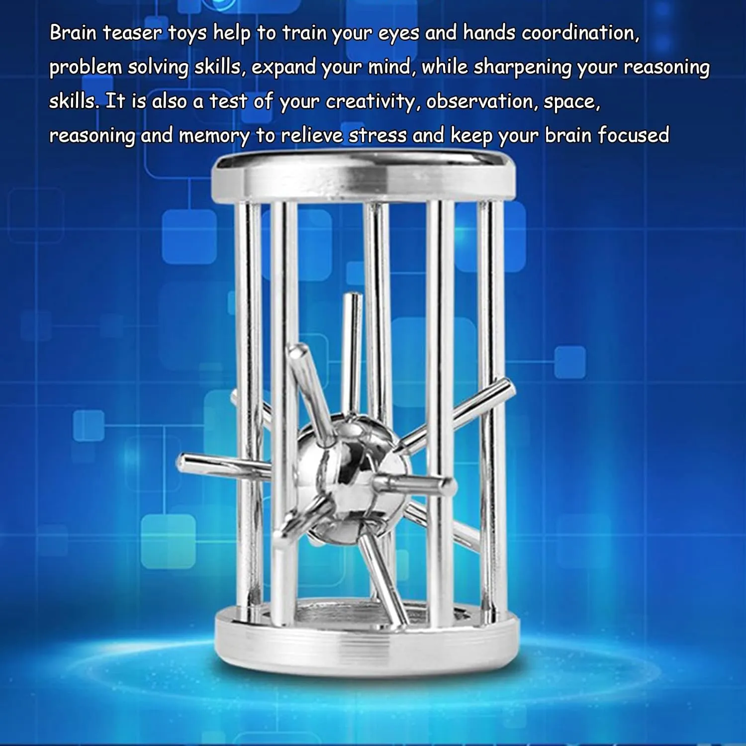 Problem Solving. Hampshire Gift Desk Puzzles 28 pcs IQ Test Puzzle Metal Wire Puzzles Mind Game Educational Toys High Difficulty Brain Teaser Puzzle Toy for Kids and Adults - Explore Creativity and 
