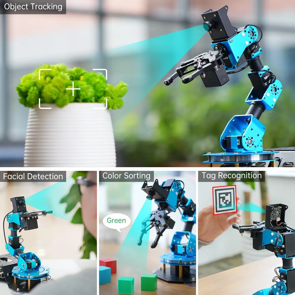 Programming FPV AI Vision 6DOF/Axis Smart Robot Arm Kit for Teens Adults, ArmPi FPV Developer Kit (RPi 4B 4GB) ROS Robotic Arm with Raspberry Pi essay officeholder mint portraitist 4B 4GB Open Source 