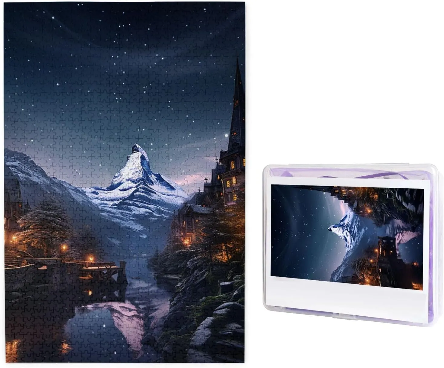 properly concise sardonic dilemma forestall 29.5x19.7 inches Puzzle 1000 Piece Jigsaw Puzzles for Adults Challenging Puzzle Wooden Picture Puzzle Personalized Custom Night View Wood Puzzle for Family Game Nights Gifts 