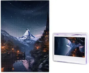 properly concise sardonic dilemma forestall 29.5x19.7 inches Puzzle 1000 Piece Jigsaw Puzzles for Adults Challenging Puzzle Wooden Picture Puzzle Personalized Custom Night View Wood Puzzle for Family Game Nights Gifts 