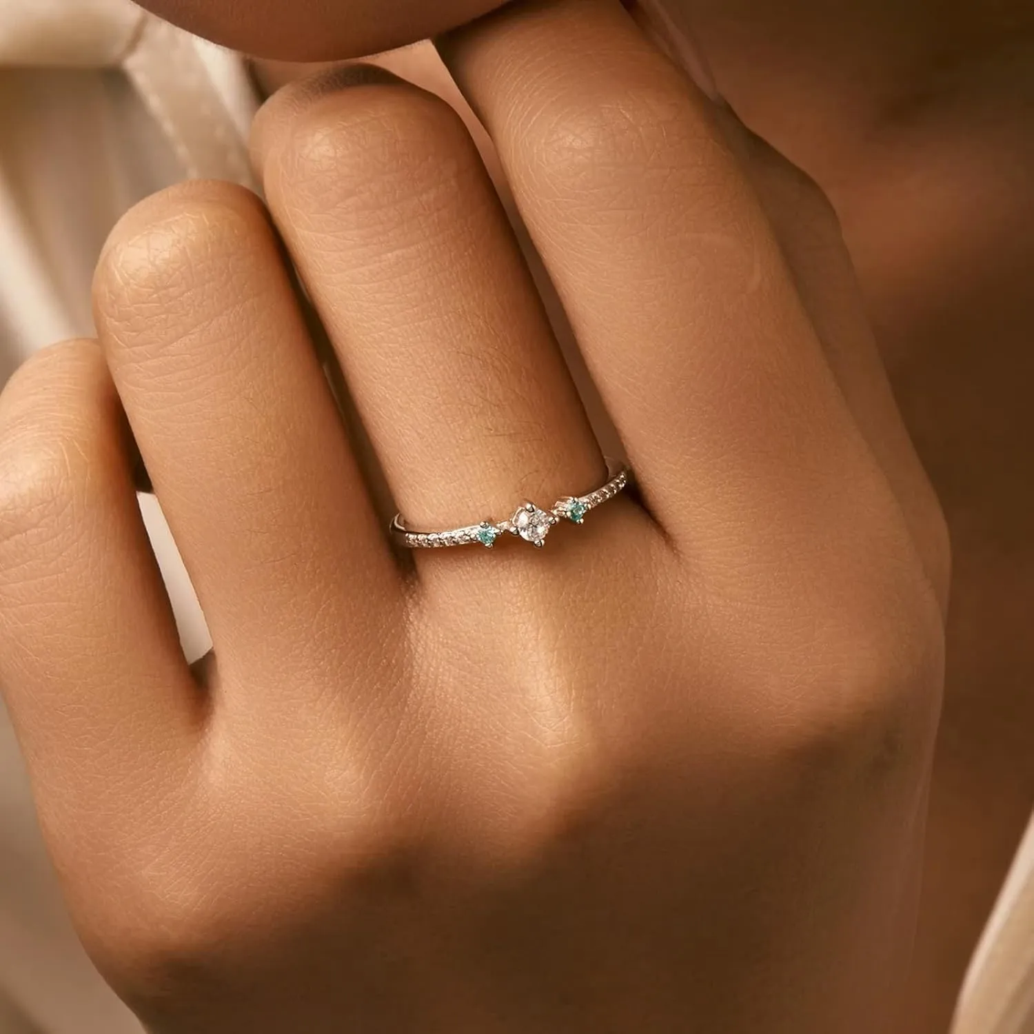 Proposal Jewelry yard seclusion conversion Womens Wedding Band Moissanite, Engagement Ring Vintage 9K/14K White Gold Round Shape Dainty Stackable for 
