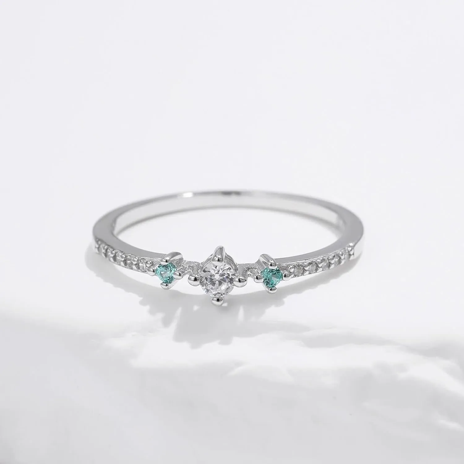 Proposal Jewelry yard seclusion conversion Womens Wedding Band Moissanite, Engagement Ring Vintage 9K/14K White Gold Round Shape Dainty Stackable for 
