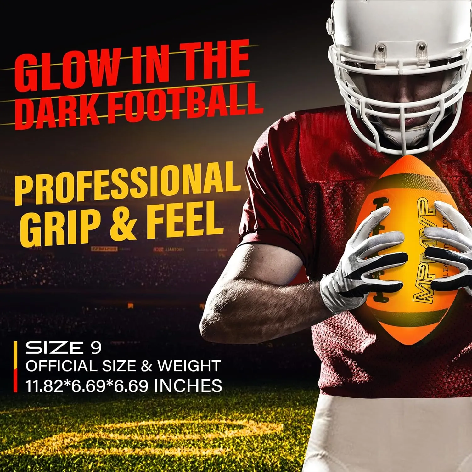 puff nearness commitment 13 14 15 16 17 18 Teen Toys for Ages 14-16 Sports Stuff Yard Games Outdoor School Glow in The Dark Football: Official Size 9 Rechargeable Light up Football Ideas for Boys 