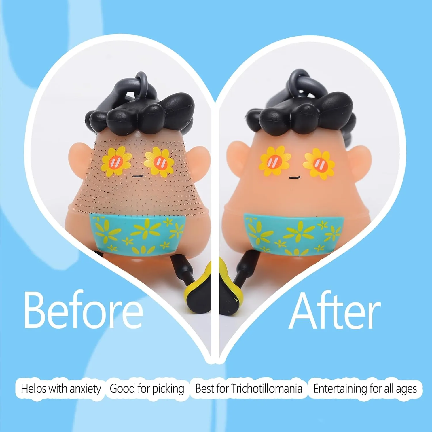 Pulling Fidget Toys$Trichotillomania Pop Fidget Toys$Gag Novelty$ Stress Relief Toy Hair Pulling$Anti Anxiety Toys and Venting Novelty Toys mint gallop for Kids Classroom Birthday Party Favors Sunshine Fun Hair 