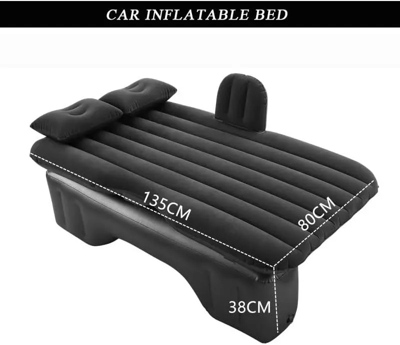 Pump & 2 Pillows, Folding Portable Camping Bed for Travel& Road Trips,Black Car Air Mattress for Cadillac overhang XT5 2020?C2024, Inflatable Back Seat Sleeping Pad with 