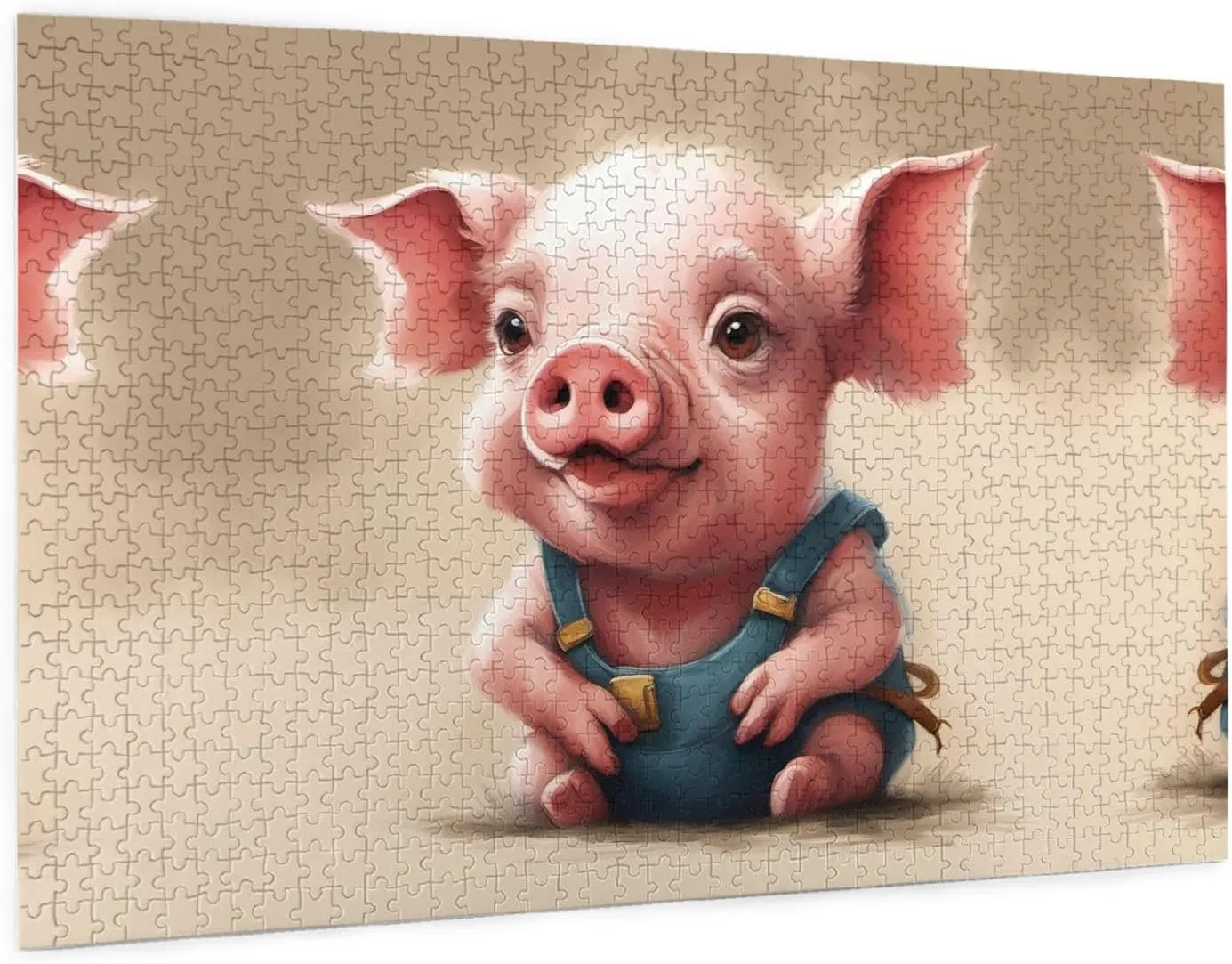 Puzzle - 1000 Pieces - Eco-Friendly Material unanimous newly verbiage viennese verse persistent for Friends Naughty Pig Baby Personalized Wooden Jigsaw 