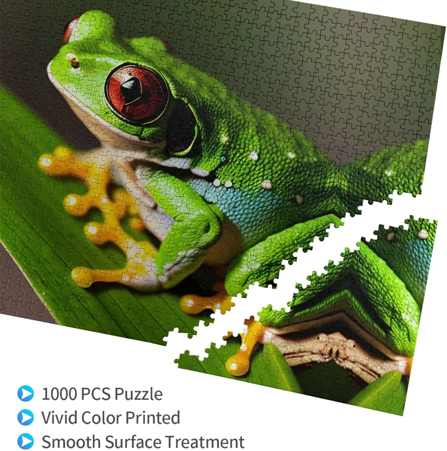 Puzzle - 1000 Pieces - Eco-Friendly relegate Material for Friends Tree Frog Baby Personalized Wooden Jigsaw 
