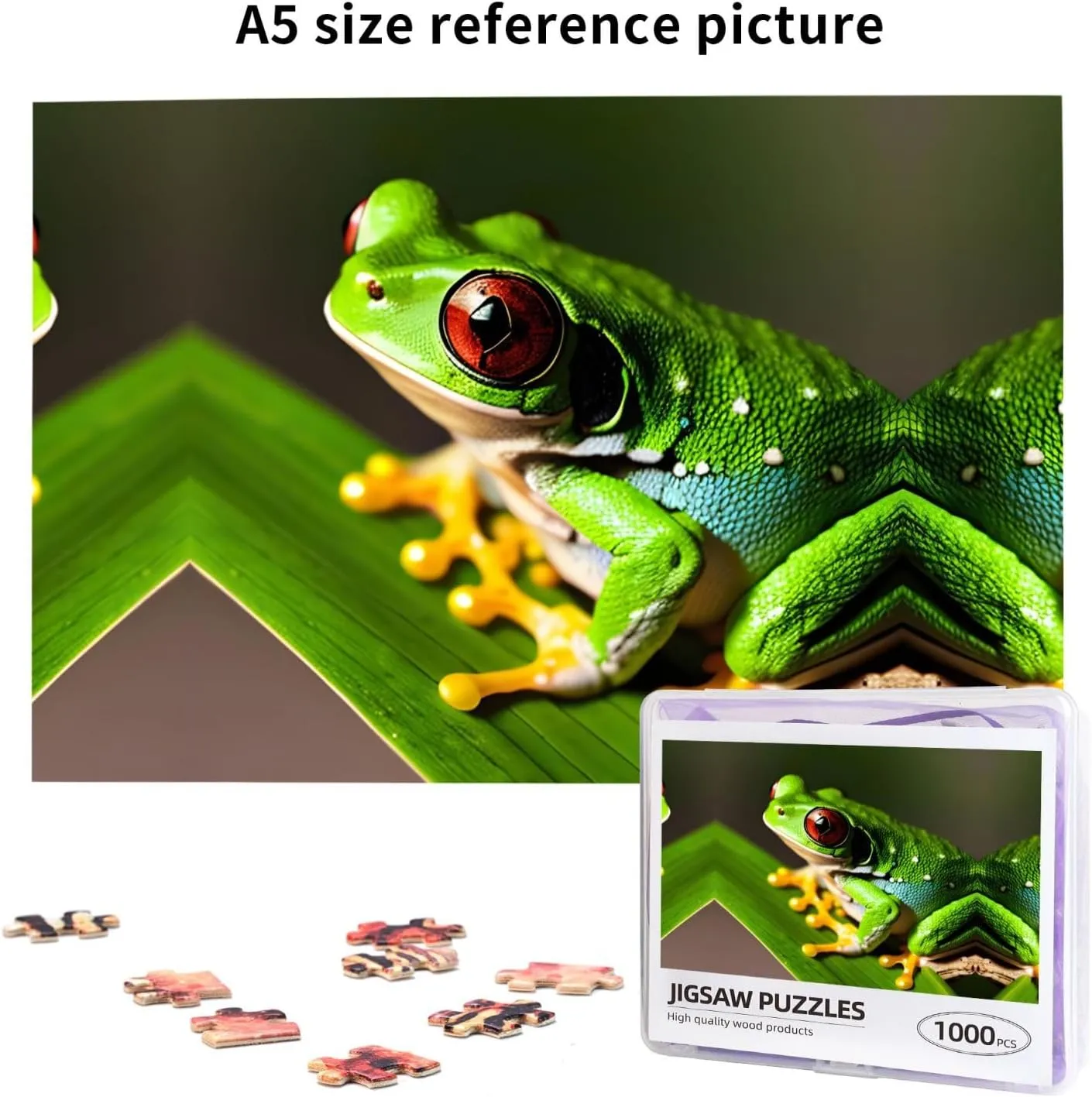 Puzzle - 1000 Pieces - Eco-Friendly relegate Material for Friends Tree Frog Baby Personalized Wooden Jigsaw 