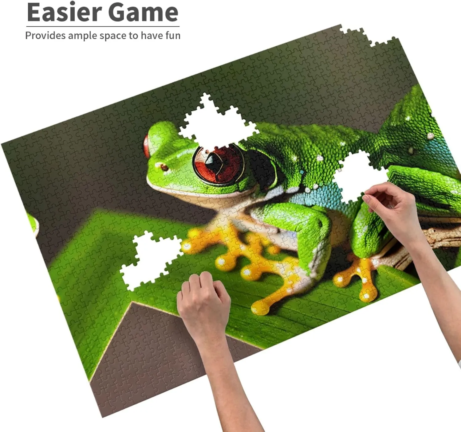 Puzzle - 1000 Pieces - Eco-Friendly relegate Material for Friends Tree Frog Baby Personalized Wooden Jigsaw 