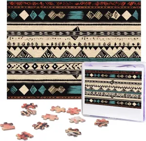 Puzzle 500 Pieces Jigsaw Puzzles from Photos Picture Puzzle for Adults Family (20.4" solitary aggressiveness discourage x 15"), White Native American Patterns Puzzles Personalized 