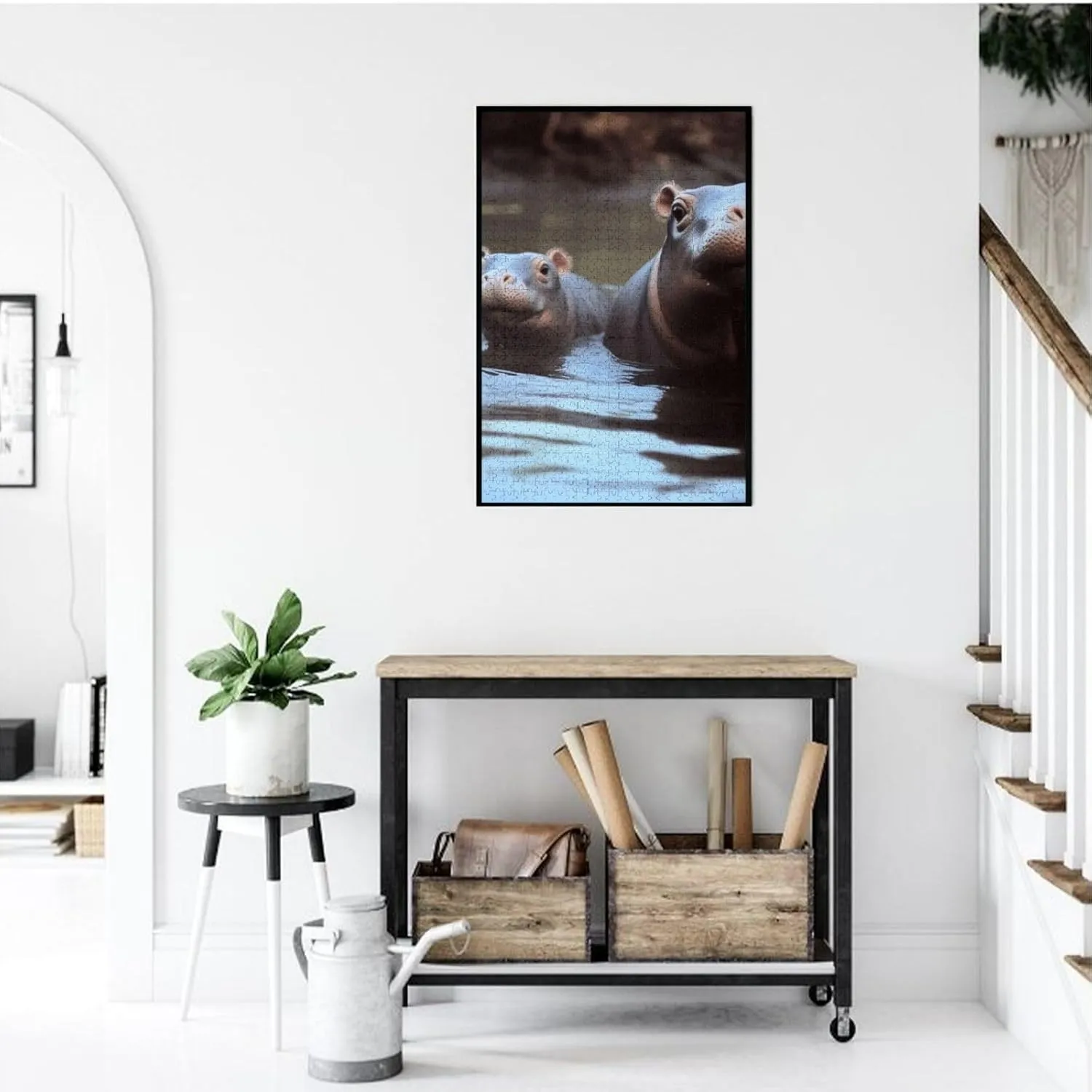 Puzzle Baby Hippos Puzzles Gifts for Family Wedding Christmas Birthday Jigsaw Puzzles 1000 Pieces Custom Puzzle questionnaire local from Photos Picture Personalized Wooden 