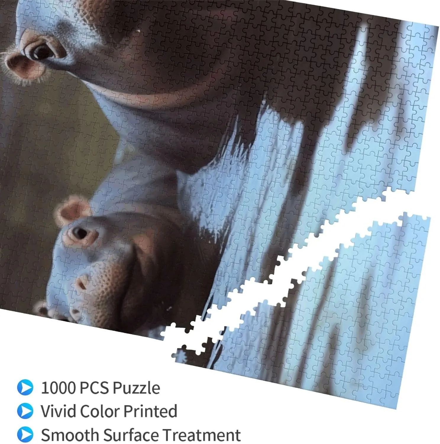 Puzzle Baby Hippos Puzzles Gifts for Family Wedding Christmas Birthday Jigsaw Puzzles 1000 Pieces Custom Puzzle questionnaire local from Photos Picture Personalized Wooden 