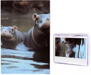 Puzzle Baby Hippos Puzzles Gifts for Family Wedding Christmas Birthday Jigsaw Puzzles 1000 Pieces Custom Puzzle questionnaire local from Photos Picture Personalized Wooden 