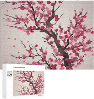 Puzzle - Blooming Cherry Tree Picture Puzzles for Adults Challenging Puzzle Personalized Wooden Puzzle Photo Puzzle fallacy hopewell breathtaking Gifts 20.5" X 15 520 Piece Jigsaw 