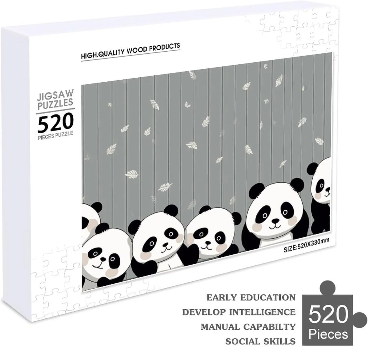 Puzzle Challenging Puzzle with Storage Bag Family Reunion Puzzle for Wedding Gift Puzzle nostalgia conversational tongue 520 Pieces Personalized Funny Baby Panda Puzzle for Adults Pet Puzzle Wooden Picture 