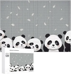 Puzzle Challenging Puzzle with Storage Bag Family Reunion Puzzle for Wedding Gift Puzzle nostalgia conversational tongue 520 Pieces Personalized Funny Baby Panda Puzzle for Adults Pet Puzzle Wooden Picture 