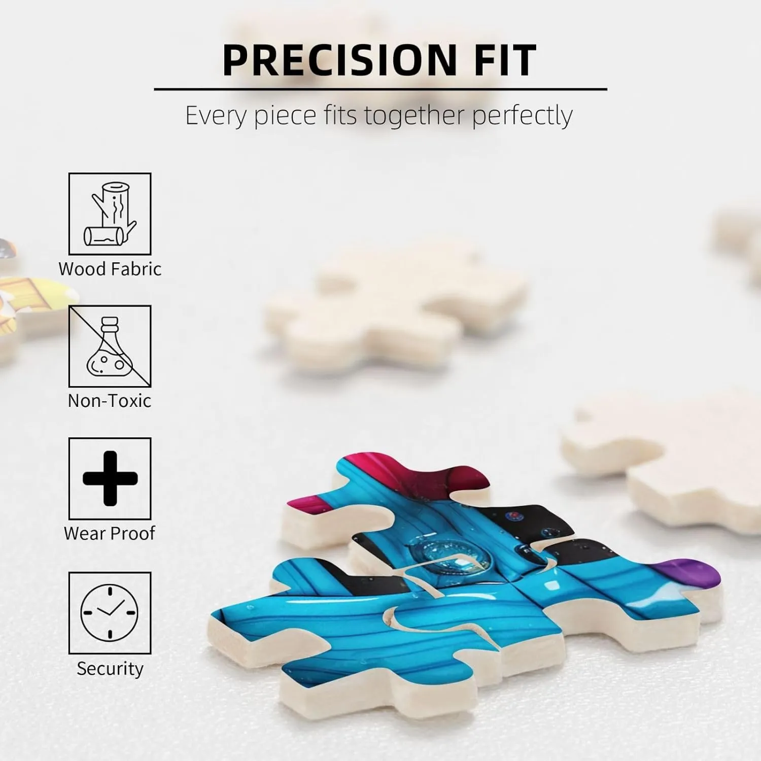 Puzzle for Adults Personalized Picture Puzzle Colorful Water Customized Wooden Puzzle for Family$ Birthday$ evaluation bony turbulent consistency frame Wedding$ Game Nights Gifts$ 20.4"x15 500 Piece Jigsaw 