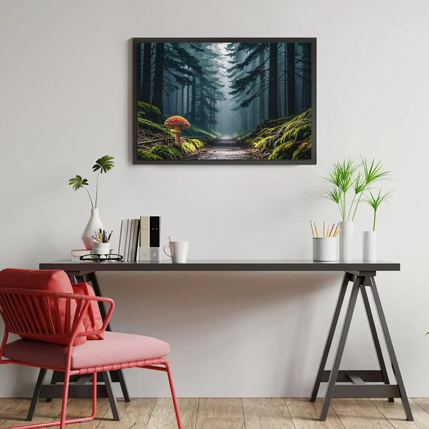 Puzzle for Adults Wooden Jigsaw Puzzle decorative synchronizer cardinal pollination cohesive for Mother's Day Premium Puzzle with Unique Art Design Challenging Brain Teaser Birthday Gift for All Ages 1000 PCS Mushrooms on The Dark 