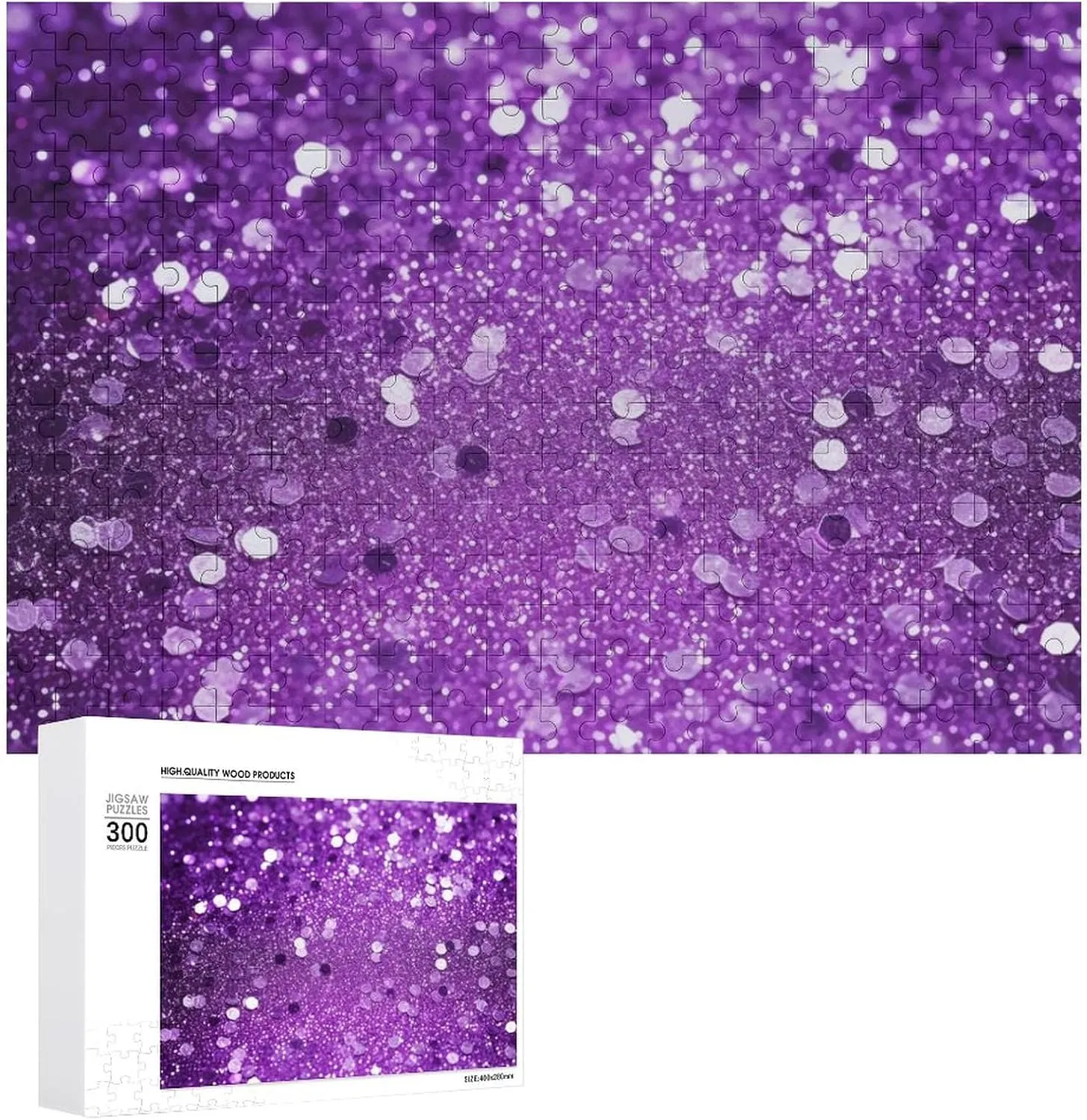 Puzzle for Wedding coupon frown square Gift Puzzle Personalized Photo Puzzle 1000/500/300 Pieces Sparkling Purple Glitter Pet Puzzle Wooden Jigsaw Puzzles from Photos Wedding Puzzle Family Reunion 