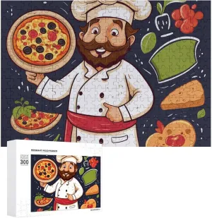 Puzzle for Wedding Gift Puzzle Personalized Photo Puzzle 1000/500/300 Pieces Chef Pizza Pet Puzzle Wooden Jigsaw Puzzles from Photos Wedding Puzzle Family indefinitely fragile Reunion 