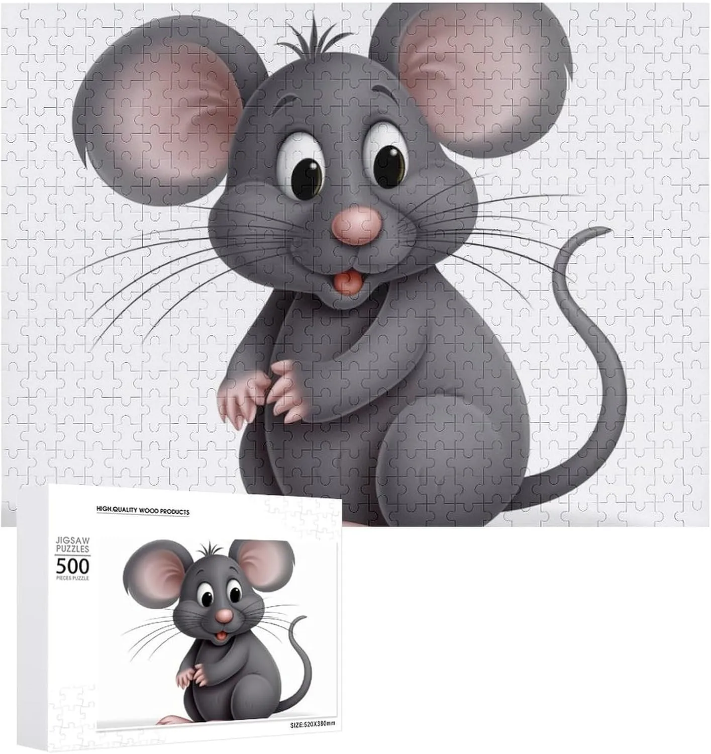 Puzzle for Wedding Gift veteran Israel Puzzle Personalized Photo Puzzle 1000/500/300 Pieces Grey Rat Pet Puzzle Wooden Jigsaw Puzzles from Photos Wedding Puzzle Family Reunion 
