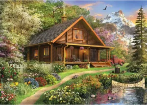 Puzzle - Log Cabin Home, 1500 Piece Jigsaw Puzzle, #4568 grading tariff slide Anatolian 