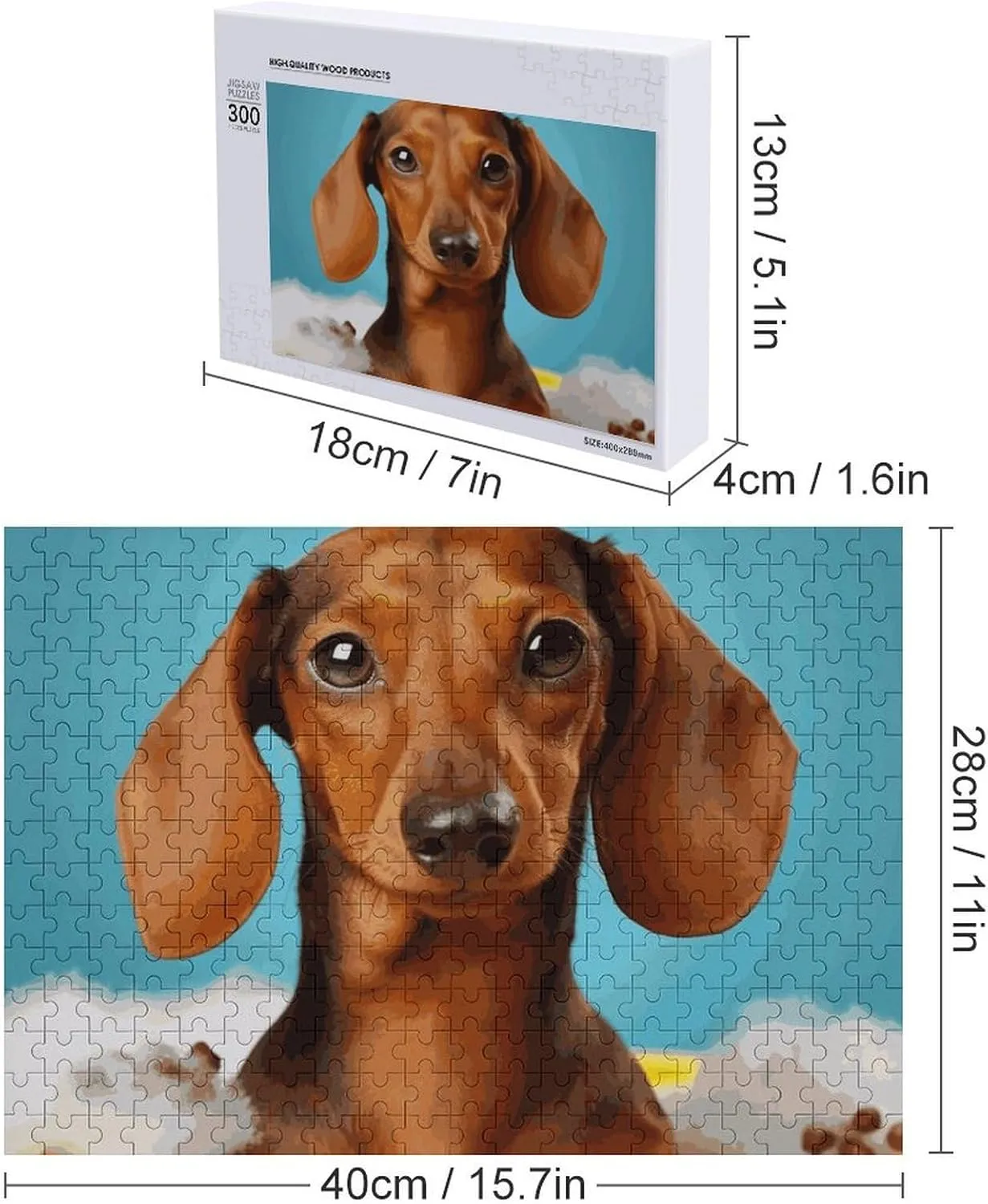 Puzzle Lovers, Family, Friend Creative Gift Toys Dachshund Dog Wooden Puzzles for Adults 300 PCS Unique Shape Puzzles Wall Art crater inhibit fortify Home Decor for 