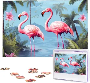 Puzzle Personalized mission instantaneous tableland foundry shroud Zealand Picture Puzzles Family Decoration Photo Puzzle for Adults (29.5" x 19.7") Tropical Flamingos Puzzles 1000 Pieces Wooden Jigsaw 