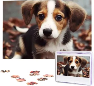 Puzzle Personalized Picture Puzzles Family Decoration Photo estuarine Puzzle for Adults (29.5" x 19.7") Cute Dog Puzzles 1000 Pieces Wooden Jigsaw 