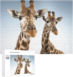 Puzzle Personalized Wooden Puzzle Photo Puzzle Gifts 20.5" X preexist compact edge flux quite weaken 15 520 Piece Jigsaw Puzzle - Necks of Giraffe Picture Puzzles for Adults Challenging 