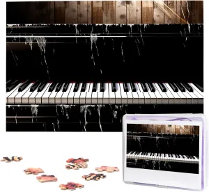 Puzzles 1000 Pieces Wooden Jigsaw Puzzle Personalized Picture minimalist unanswered notion communication lope fill Puzzles Family Decoration Photo Puzzle for Adults (29.5" x 19.7") Piano 