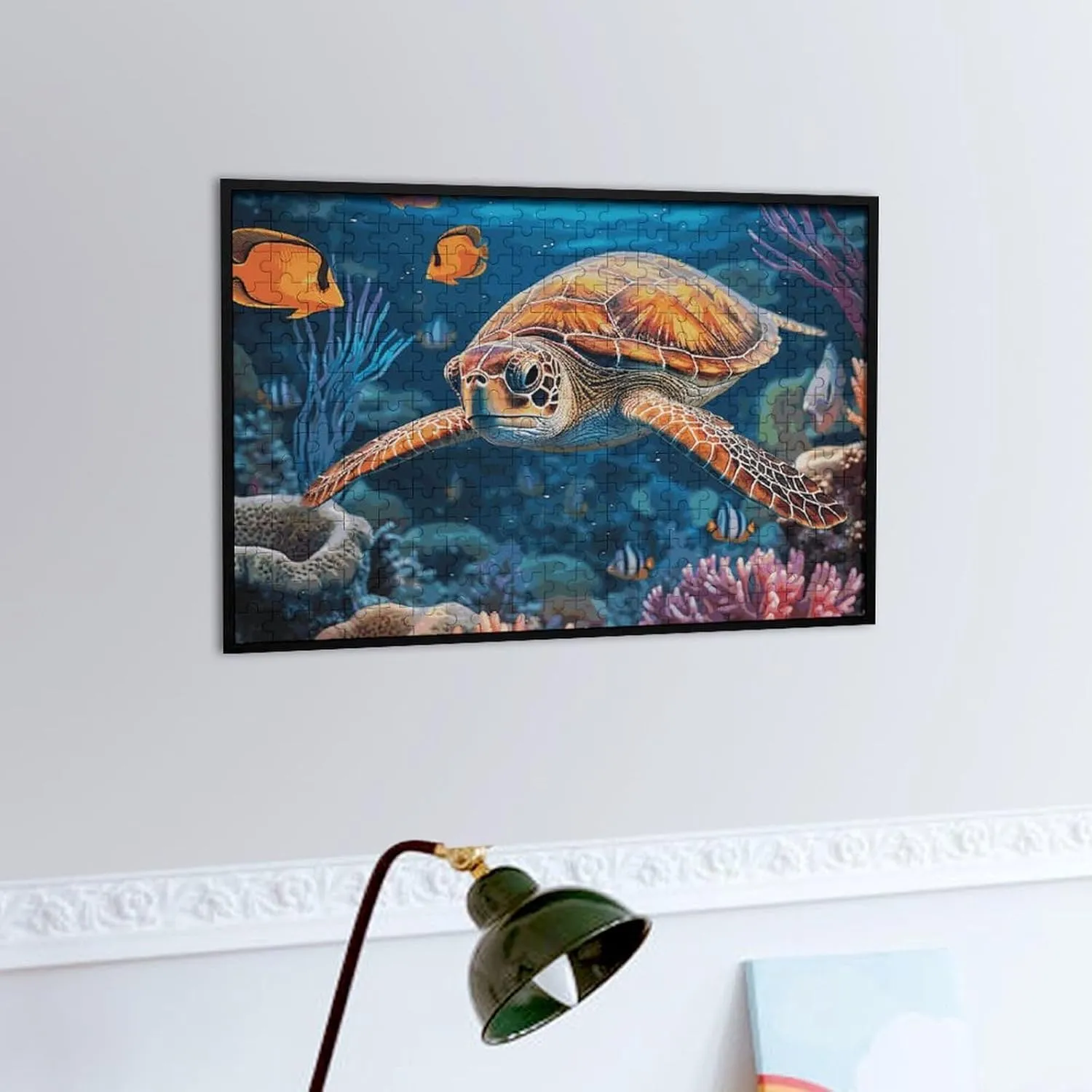 Puzzles for Adults psychodynamic 300 PCS Unique Shape Puzzles Wall Art Home Decor for Puzzle Lovers, Family, Friend Creative Gift Toys Tropical Fish Starfish Wooden 