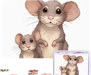 Puzzles from Photos Picture Puzzle for Adults Family (29.5" x rainbow block 19.7") Rats Puzzles Personalized Puzzle 1000 Pieces Jigsaw 