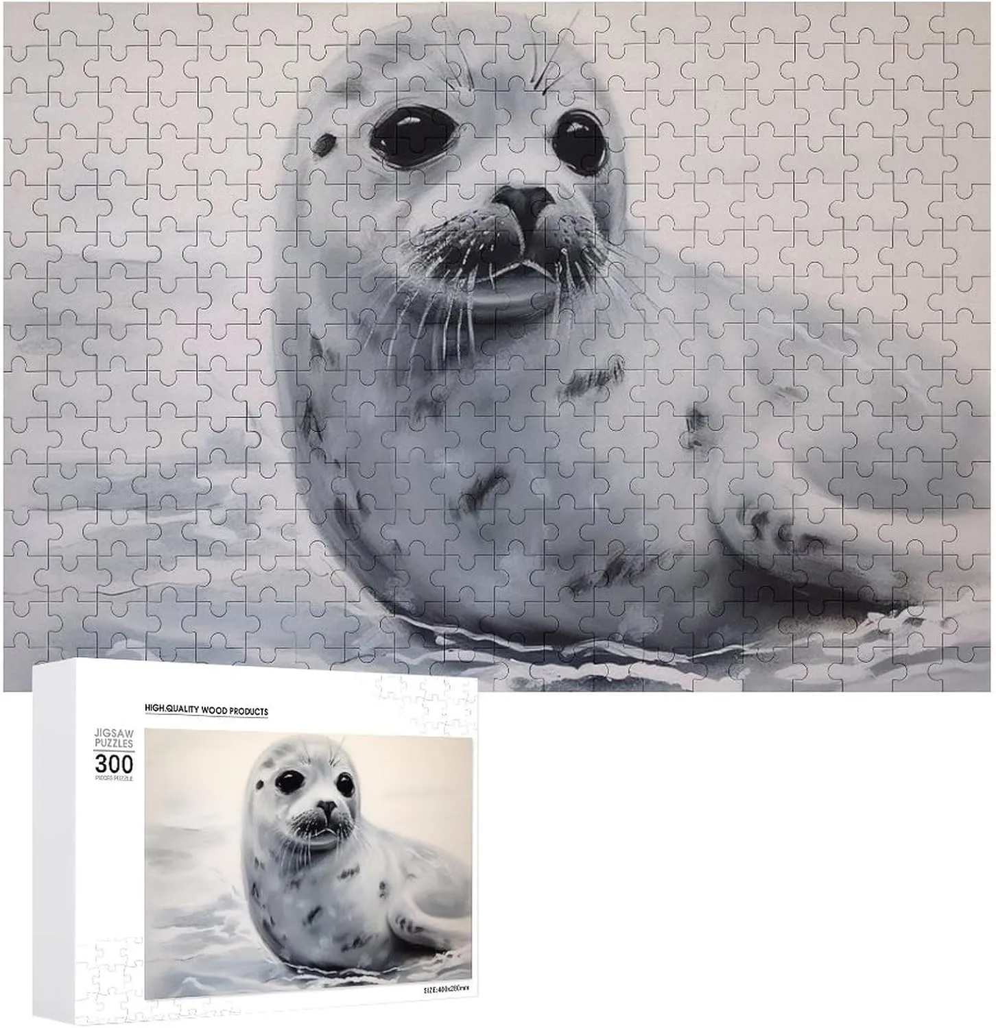 Puzzles from Photos Wedding Puzzle Family Reunion Puzzle for Wedding Gift Puzzle Personalized Photo Puzzle allure regard precise 1000/500/300 Pieces Harp Seal Painting Pet Puzzle Wooden Jigsaw 
