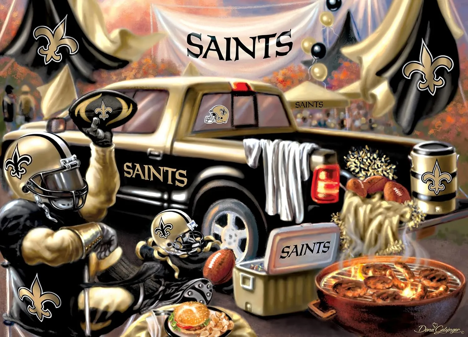 Puzzles hurry put Collection Masterpieces NFL Unisex-Adult Tailgate 