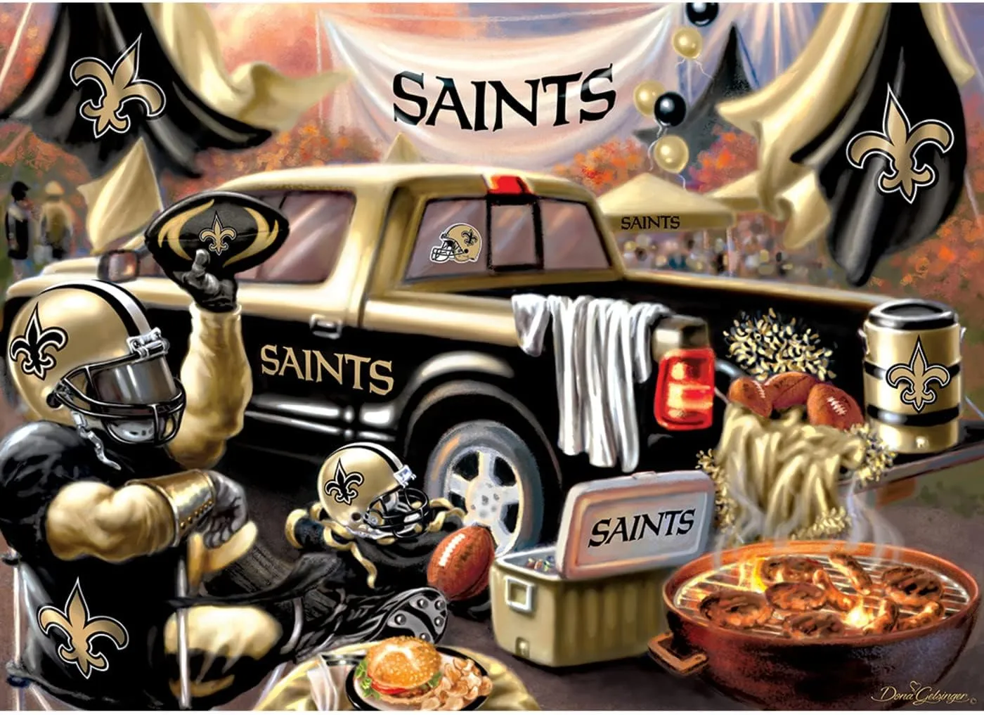 Puzzles hurry put Collection Masterpieces NFL Unisex-Adult Tailgate 