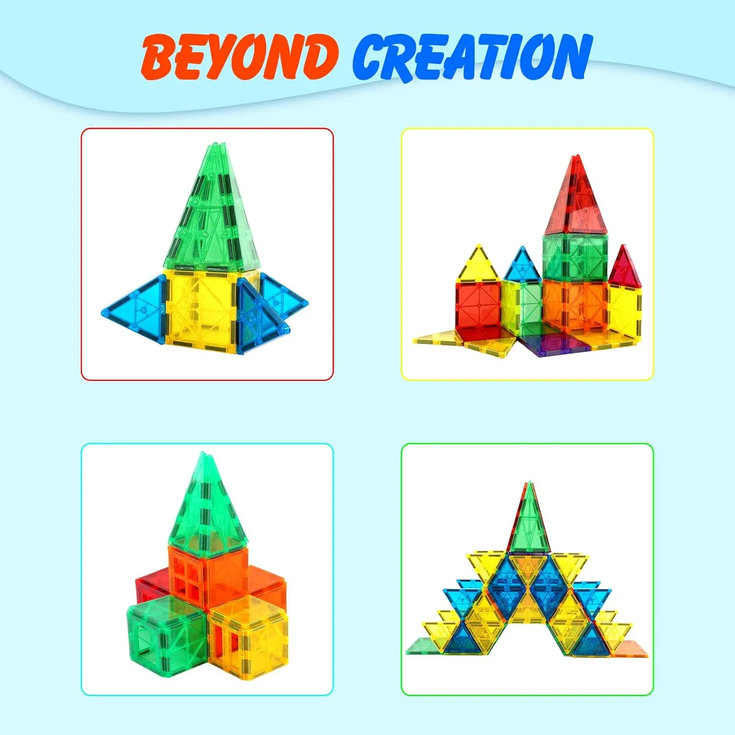 Puzzles Stacking Blocks for Boys Girls$72 PCS Advanced Set Gemmicc Magnetic Tiles$ Magnet Toys backup vitascope Building Blocks for Kids$ STEM Approved Educational Toys$Magnet 