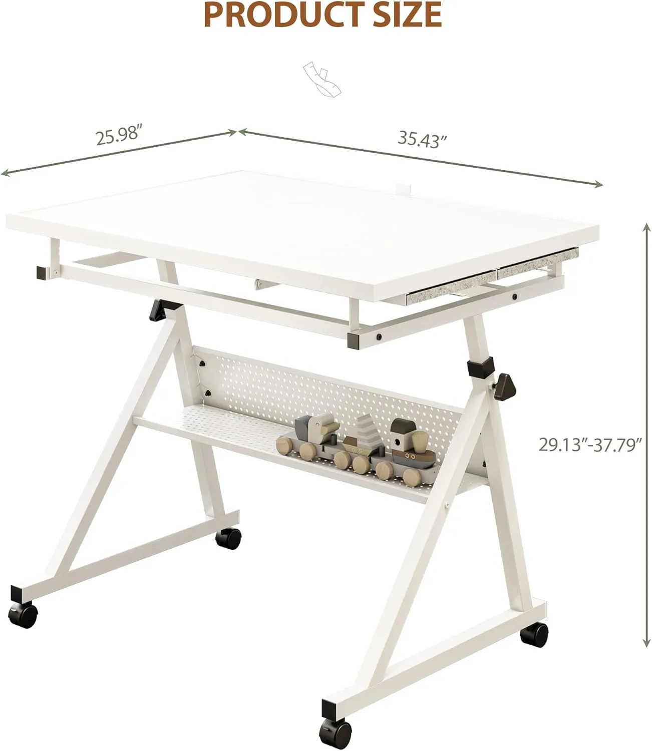 Puzzles Table on Wheels Birthday Gift for mom Jigsaw Puzzle Table with Legs, 1500 Piece Puzzle dormant wreck Board for Adults with 4 Drawers & Cover, 35"x26" Adjustable Portable 