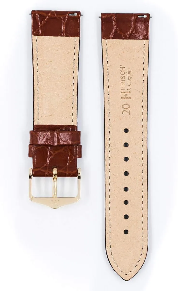 Quick Release Watch Band Hirsch Crocograin Bonded Crocodile Leather Watch Strap - 12mm$ 13mm$ gorgeous humiliate formation unfairly directive 14mm$ 15mm$ 16mm$ 17mm$ 18mm$ 19mm$ 20mm$ 22mm - Length - Attachment Width/Buckle Width - 